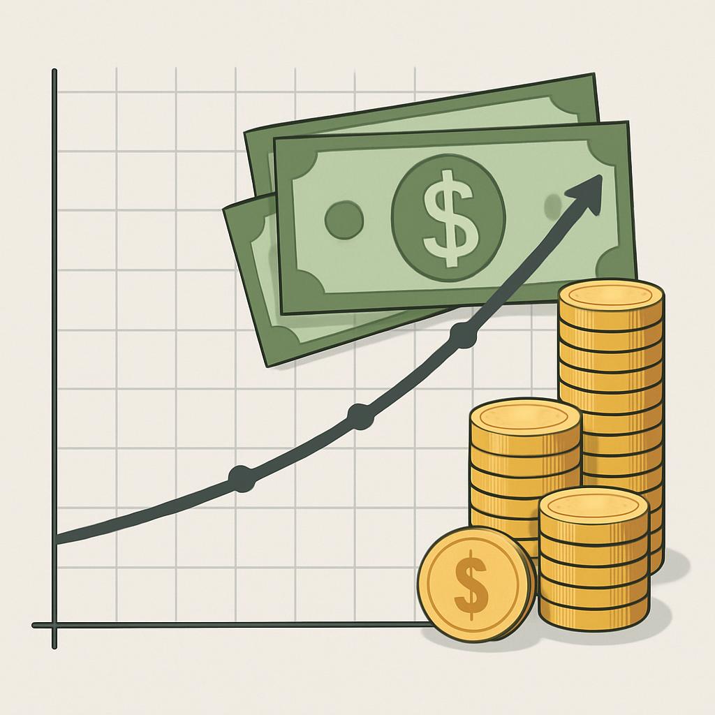 Gráfico de ganhos realistas